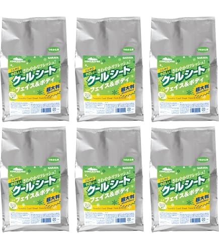 Amazon | 【ケース】サラヤ フェイス＆ボディ用クールシート クール