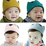 [RemeeHi] 【ベビーにかわいいクラウンを/選べる3色】ベビー ニット クラウン 王冠 記念 撮影 誕生日 バースデー セレモニー 結婚式 に お宮参り 退院 結婚式 赤ちゃん