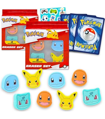 Amazon.co.jp: ポケモン消しゴム男の子セット - ピカチュウ、Quaxly