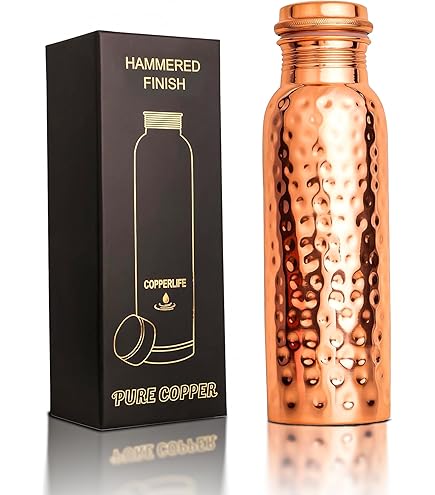 CLEO HOME 100% puur koperen waterfles om te drinken