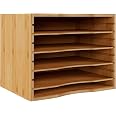 Bamjoy Bamboo 5 Tier Desktop Organizer, Paper Organizer Mail Sorter ...