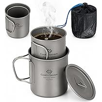 Amazon.co.jp: COOK'N'ESCAPE チタンマグカップセット 300ml＋450ml
