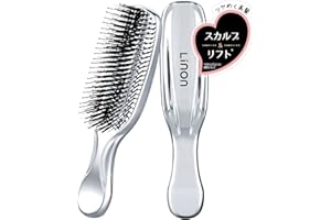 リノン スカルプケアブラシ ヘアブラシ シャンプーブラシ ウェットブラシ 頭皮ケア 頭皮マッサージ 小顔 血行促進 抜け毛予防 (シルバー)