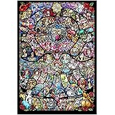テンヨー(Tenyo) 【日本製】 500ピース ステンドアート ぎゅっとシリーズ ジグソーパズル ディズニー ディズニー&ディズニーピクサー ヒロインコレクション ステンドグラス (25×36cm) DSG-500-489 サービスカード付き