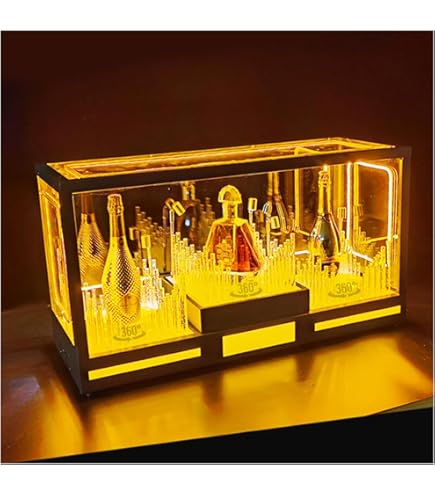Amazon｜酒瓶ディスプレイ棚 LED発光 酒瓶ディスプレイ KTV バー用