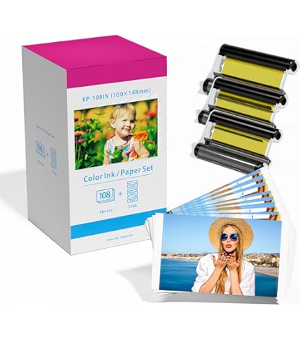 Canon SELPHY CP1300 セルフィー　フォトプリンター 用紙付き Amazon.co.jp: KCMYTONER Canon Selphy CP1500 CP1300 インクと用紙