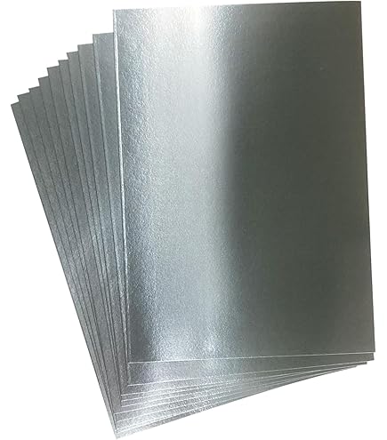 Amazon.co.jp: 工作用厚紙 【マット（艶消し）銀】 裏グレー A4サイズ