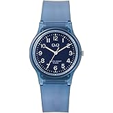 Citizen Q&Q Analog Wristwatch, Water Resistant to 10 ATM, Unisex, Urethane Strap, Navy × Skeleton