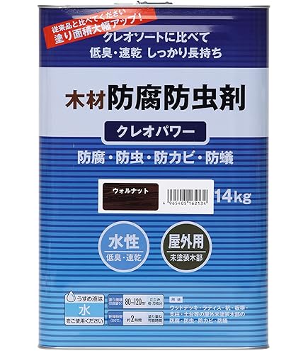 吉田製油所 木材防腐剤 水性クレオトップ ブラック 14L 吉田製油所 木材防腐剤 水性クレオトップ 14L ブラック : ペイント