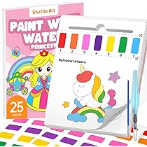 Amazon.co.jp: Shuttle Art 水彩塗り絵 プリンセス 子供用水彩