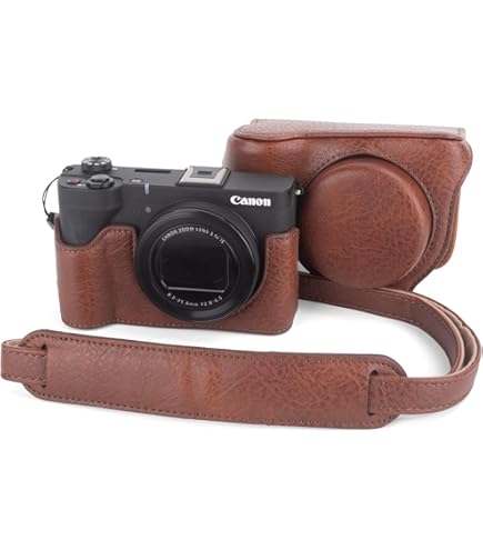 Amazon | Canon PowerShot G7 X 高級合皮レザー カメラケース ネック