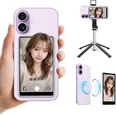 自撮りモニター ミラーリング 4K/1080P iphoneじどりモニター ワイヤレス接続 Vlog動画撮影に最適 軽量薄型 フォト・ビデオキット | galaxy・iphon17機種対応 安定した2.4G/5G WiFi接続 高精細ディスプレイ 5