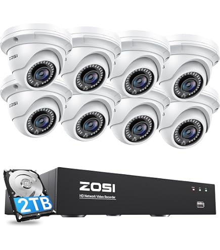 新品★ZOSI★800万画素★poe防犯カメラ2台★4K poe給電カメラ Amazon.co.jp: 【4K画質・フルカラー夜視】ZOSI 800万画素 POE防犯