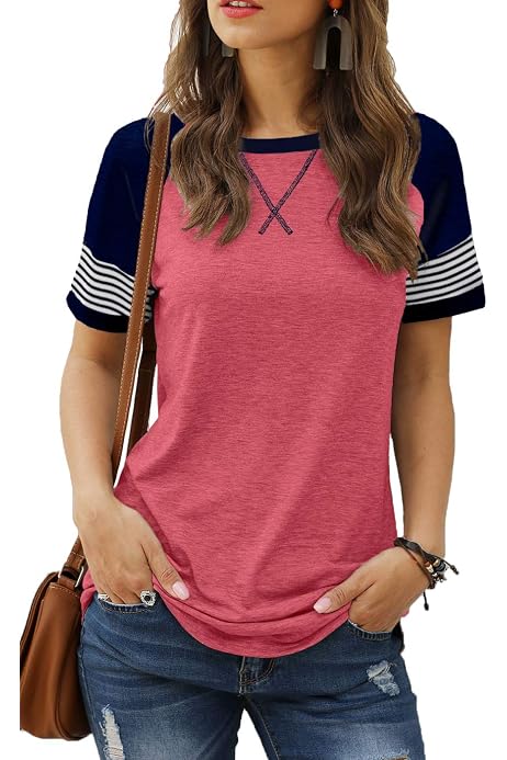 Locryz Women's Summer V Neck Raglan 