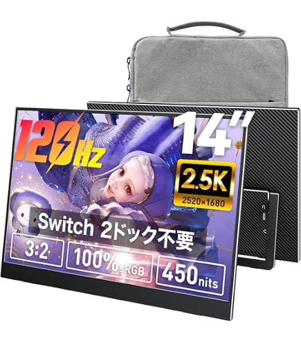 Amazon.co.jp: WUAWE 16インチ 1200P 120Hz ポータブルモニター 100