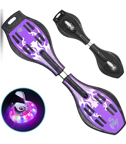 ESSBoard　エスボード　パープル　紫　LED 全長70cm サンダー柄 Amazon.co.jp: エスボード ブレイブボード ジェイボード キッズ