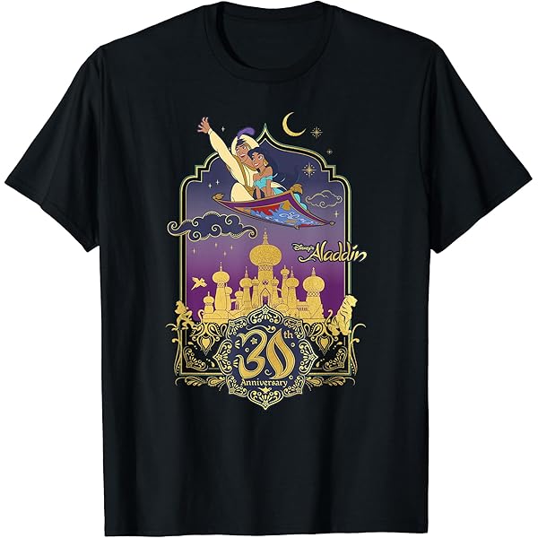 Amazon | ディズニー アラジン ジャスミン 大理石 シルエット Tシャツ