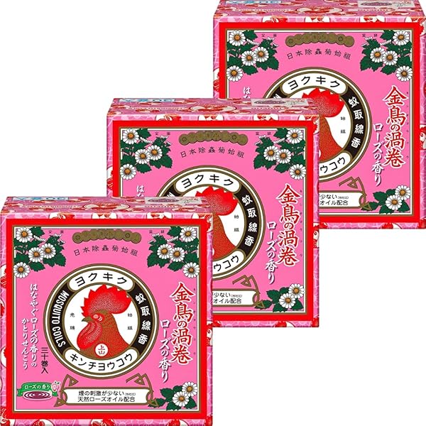 Amazon.co.jp: 金鳥の渦巻 蚊取り線香 ローズの香り 30巻 (防除