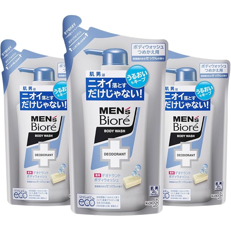 【39袋】MEN'S Biore ボディウォッシュ デオドラント 詰め替え用 Amazon | メンズビオレ デオドラントボディウォッシュ せっけんの香り