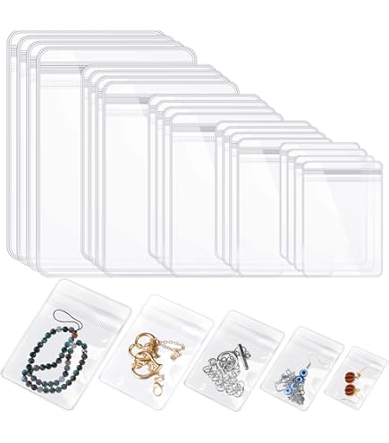 100 Pack Small Clear Plastic Bags - 1.6x2.4 Inch Self-Sealing Ziplock Baggies For Jewelry, Pills, Beads & Crafts