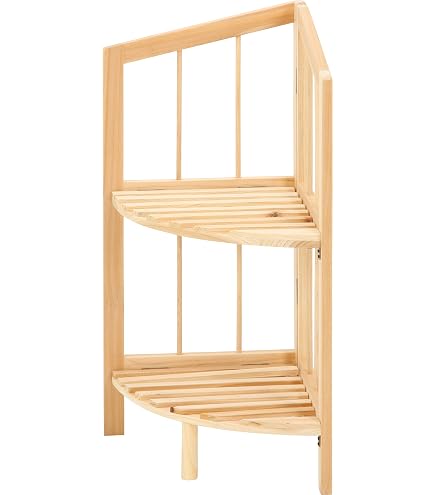Amazon｜RAGRUND ローグルンド コーナーシェルフユニット - 竹 34x99