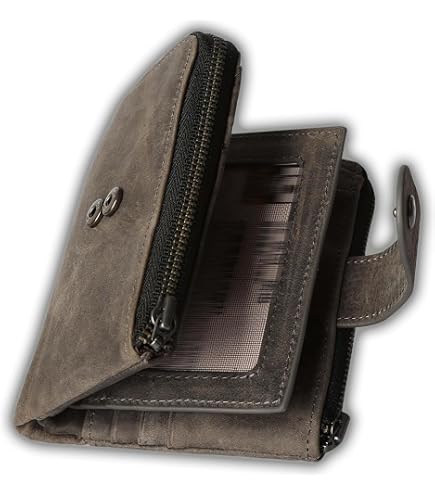 Amazon.co.jp: 牛ヌメ革 本革 ミドルウォレット 二つ折り財布 レザー