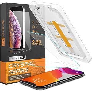 【2枚セット】【2020最新版ガイド枠付き】iPhone11 / iPhoneXR(6.1インチ)用 液晶保護ガラスフィ…