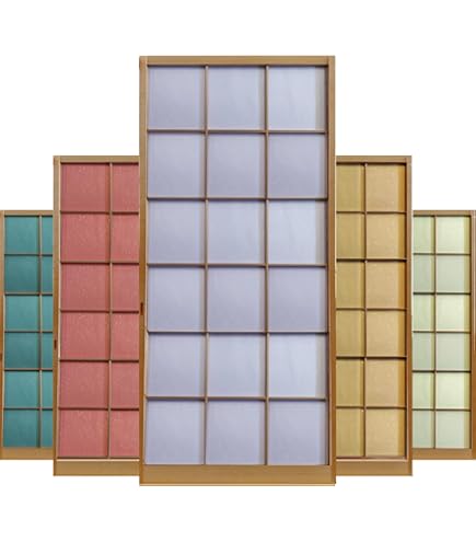 Amazon.co.jp: 雪見障子 障子 建具 レトロ 古民家 4枚組 リフォーム