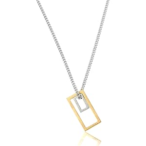 FCREW ネックレス メンズ シンプル 316L サージカルステンレス (ゴールド x シルバー)