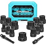 DURATECH ナット抽出ソケットセット ナットツイスター 壊れたボルト抽出器 ナットリムーバー 潰れたボルト ナットエクストラクターソケット バイク 車修理 15点セット