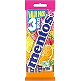 MENTOS Fruit Candy Roll 3 Pack, Classic Mix of Fruity Flavours, 112.5g