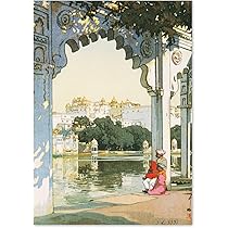 Amazon.co.jp: 吉田博 ポスター 複製 (ウダイプールの城) A3