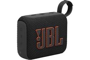 JBL Go 4, Ultra-Portable JBL Pro Sound with punchier bass, Up to 7 Hours of Playtime Plus 2 Hours with Playtime Boost, Waterproof and dustproof, Multi-Speaker Connection by Auracast, Black
