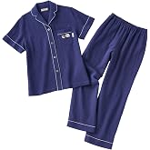 【PAUL & JOE PARIS】ポールアンドジョーパリ　パジャマ ヌネット＆ジプシーワッペン 二重ガーゼ 半袖＆長ズボンセットアップ