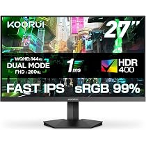 KOORUI 27インチ WQHD モニター Amazon.co.jp: KOORUI ゲーミングモニター 27インチ デュアルモード