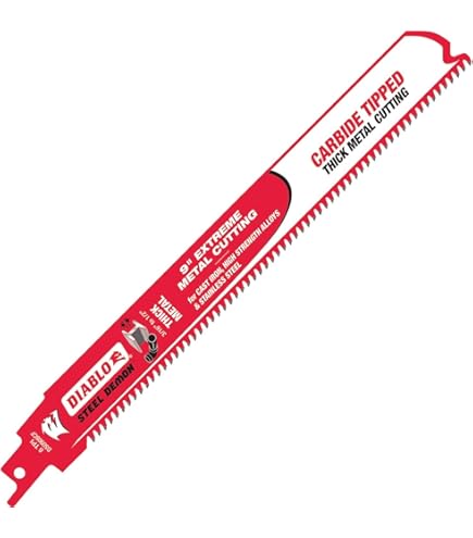 Starrett BR121014-2 Bi-Metal Unique Straight King Cut Fire, Rescue And Demolition Reciprocating Saw Blade, 0.050" Thick, 10-14 TPI, 12" Length X 3/4" Width, Fluorescent Yellow (Pack Of 2 - View #8