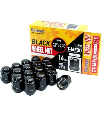 ワタナベホイールナット M12×P1.5 16個セット RS Watanabe ホイール ナット M12-P1.5 ブラック 16個セット