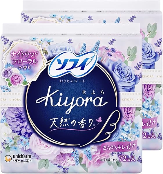 Sofy 【まとめ買い】ソフィ Kiyora フローラルリラックス 72コ入×2個パック(unicharm Sofy) - 1