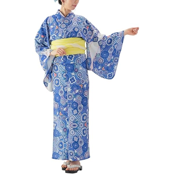 Amazon | 【KUTANI×KIMONO】洗える着物 帯 2点セット 鳳凰 山﨑