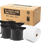 Amazon.co.jp: 感熱レジロール紙 レシートロール 58mm幅×80mm外径×12mm