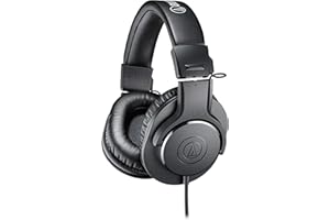 オーディオテクニカ ATH₋M20xプロフェッショナルモニターヘッドホン 有線 スタジオレコーディング / 楽器練習 / ミキシング / DJ / ゲーム / モニターヘッドフォン / 有線 【国内正規品】ブラック
