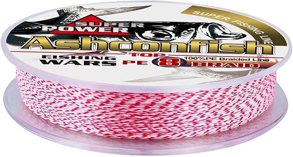Ashconfish 釣り用PEライン ポリエチレン製釣り糸 色落ちない PE 150M レッド&ホワイト(0.4号 0.6号 0.8号 1号 1.2号 1.5号 2号 2.5号 3号 3.5号 4号 5号 6号 7号 8号 9号 10号) - 1