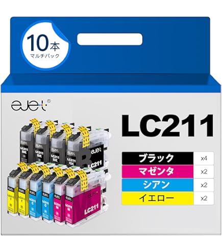 Amazon.co.jp: Brother用 ブラザー LC211-4PK LC-211 インク 
