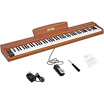 Amazon | IKTMI 電子ピアノ 88鍵盤 ペダル付き 木製 電子 ピアノ 88鍵 