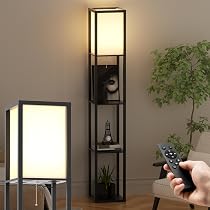 組立式で簡単に設置できるラック付きフロアライト Amazon.co.jp : LED フロアライト ラック付き 北欧風 無段階調光調色