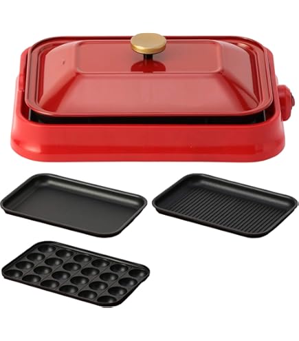 Amazon | ROOMMATE 3WAY ホットプレート EB-RM8600H レッド・EB