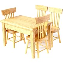 Amazon | ドール用 ダイニングテーブル ミニチュア家具 木製完成品