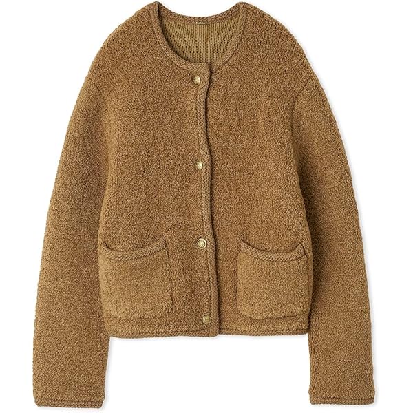 Amazon | [ミラオーウェン] 金釦ダブルノーカラーリネン混ジャケット