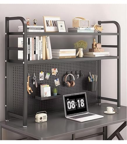 Amazon.co.jp: 机上ラック モニター台 黒い 高さ102CM/3段 : 文房具
