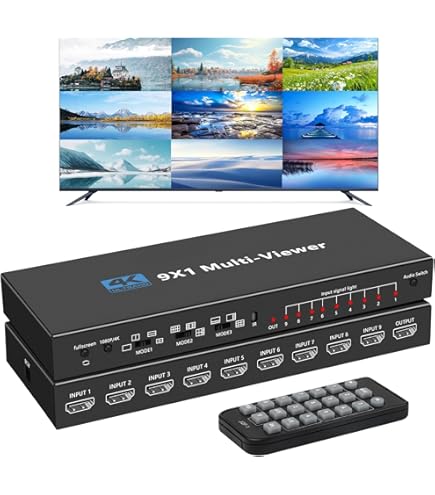 Amazon | HDMI 切替器 8入力1出力 4K60Hz HDCP 2.2 切り替え器 8入力